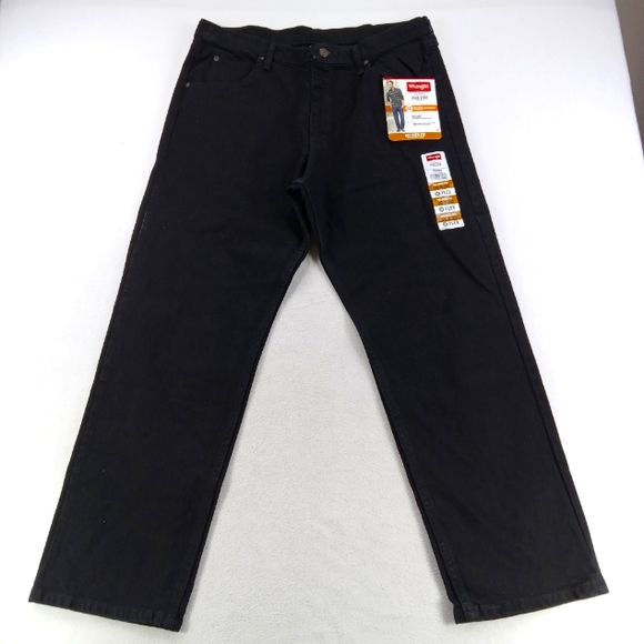 Wrangler Jeans Wrangler Jeans Mens 36x3 Five Star Relaxed Fit Flex Black New Work Pants